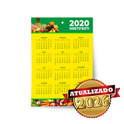 Calendário de Parede | 25x36cm | 4/0 | UV 1/0