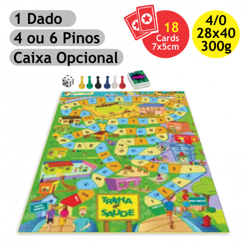 Jogo de Tabuleiro | Cartas | 28x40cm | Cartão 300g