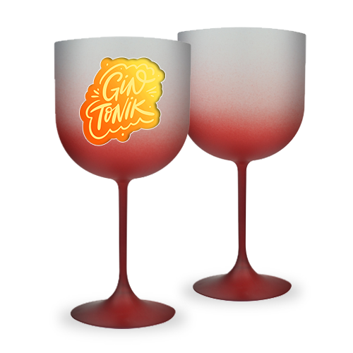 Taça de Gin | 650ml | Degradê Vermelha Escura
