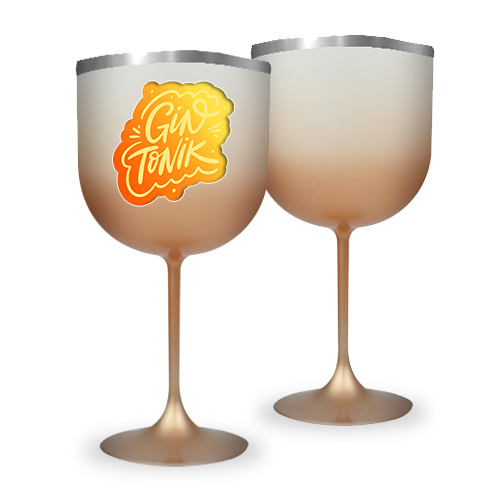 Taça de Gin | 650ml | Degradê Dourada