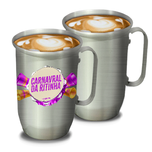 Caneca de Alumínio | 800ml | Prata