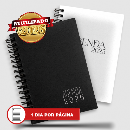 Agenda Clean | 1 Dia por página | 1/1 - 380 Páginas