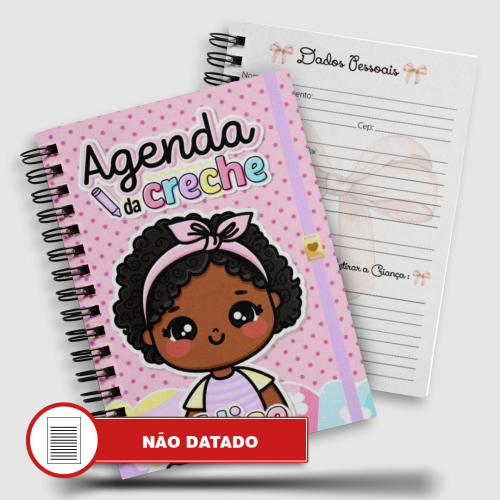 Agenda Creche Menina | Não Datado | 4/4 - 200 Páginas