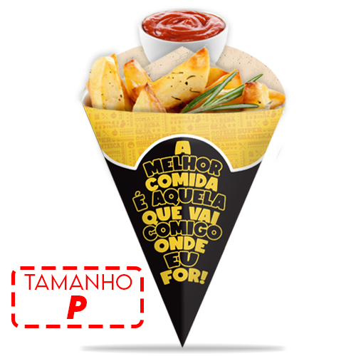 EMBALAGEM CONE | P | PRETA | PACOTE: 50UNDS								